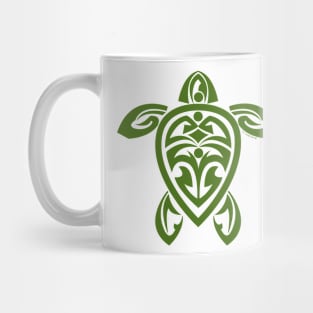 Green Tribal Turtle Tattoo Mug